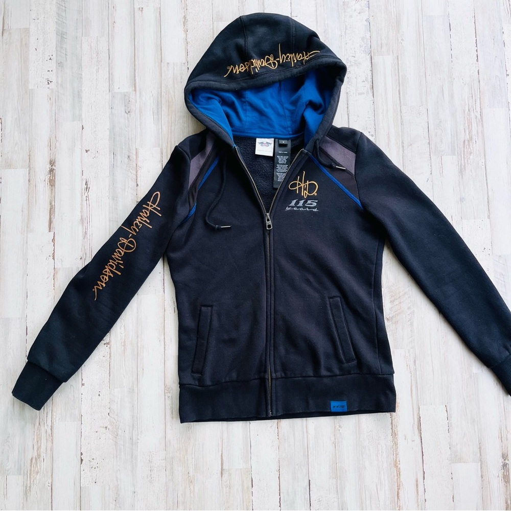 Women’s Harley Davidson Zip Up Hoodie Size Small 115 Year Anniversary Harley